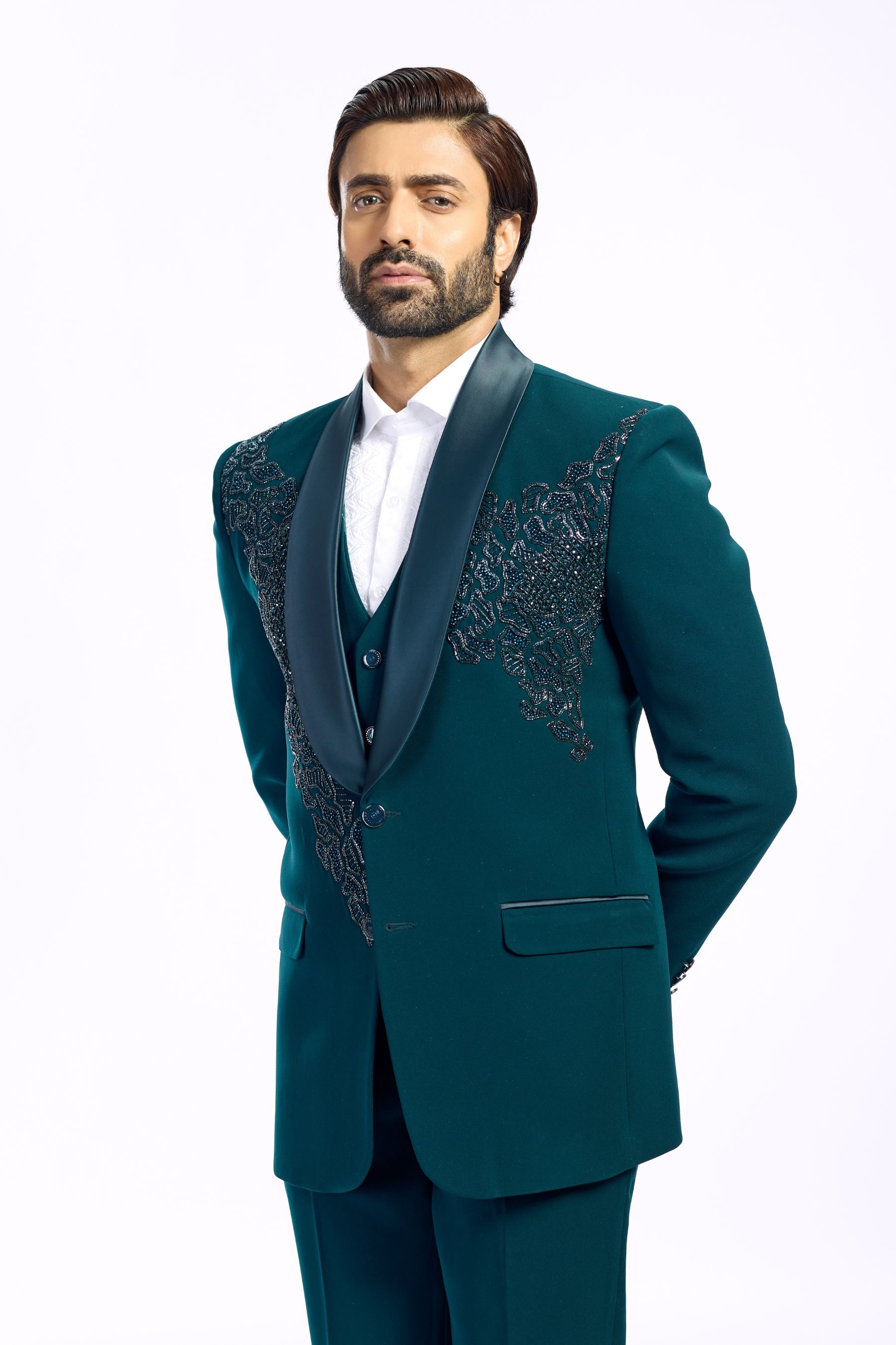 GREEN COLOR DESIGNER SUIT 