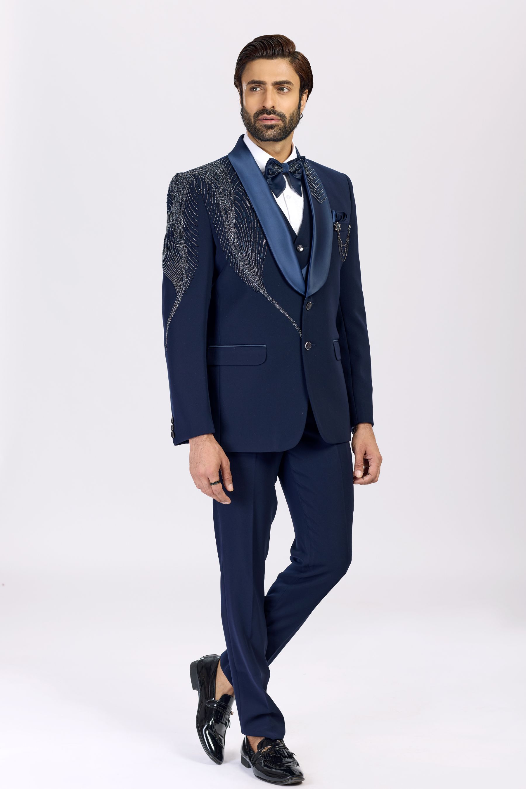 NAVY BUE MODERN BLAZER  SET 